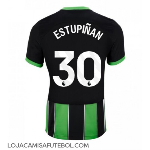 Camisa de Futebol Brighton Pervis Estupinan #30 Equipamento Alternativo 2024-25 Manga Curta